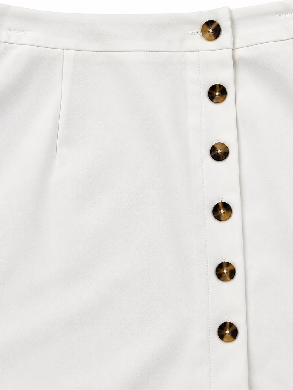 Alex Marie Remy White Button Front Pencil Midi Skirt Size 4 - Picture 5 of 8